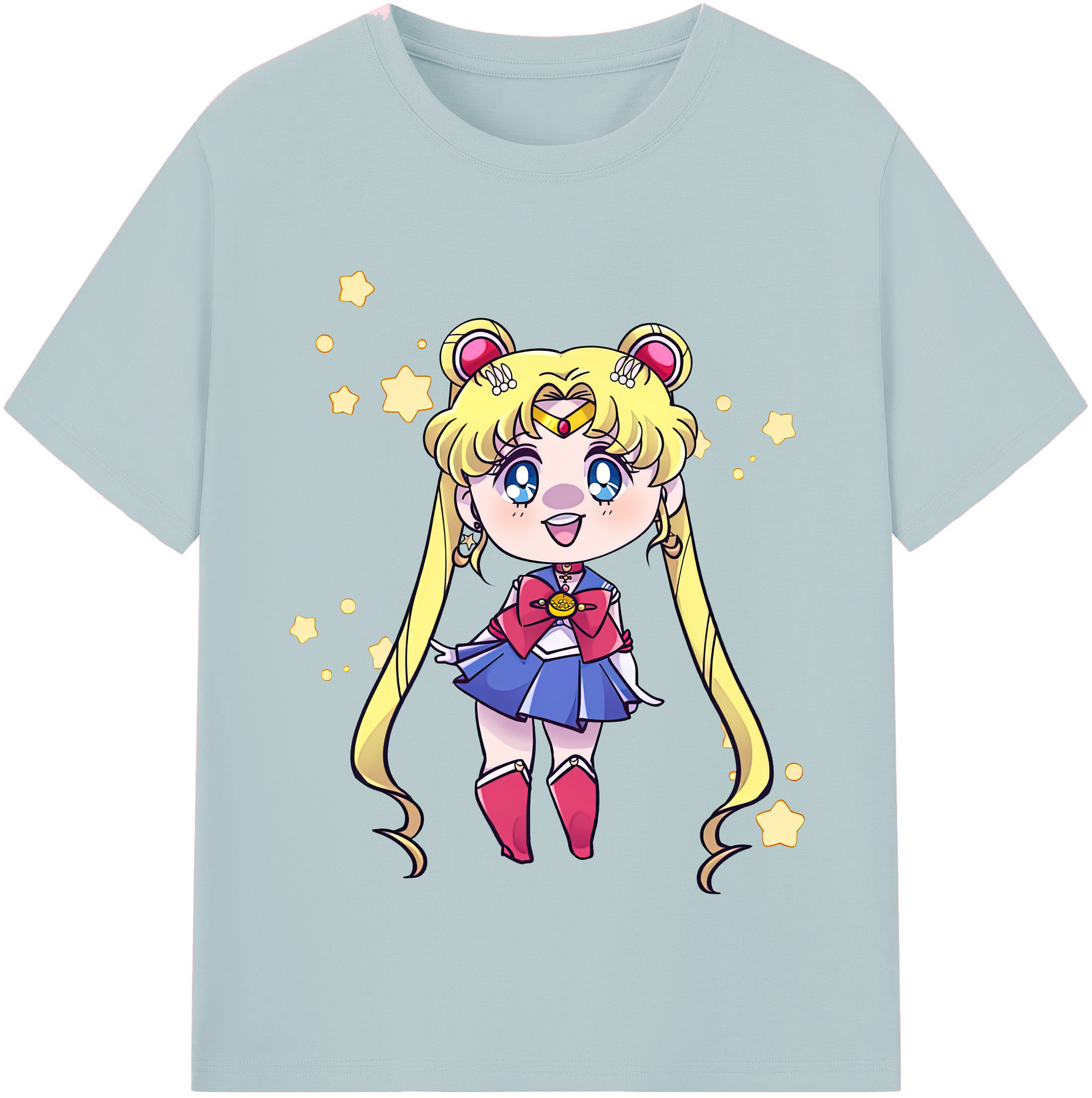 （画像用） 美少女戦士セーラームーン 月野 うさぎ つきの うさぎ Sailor Moon Tsukino Usagi 綿100％半袖Tシャツ（フロントプリント）